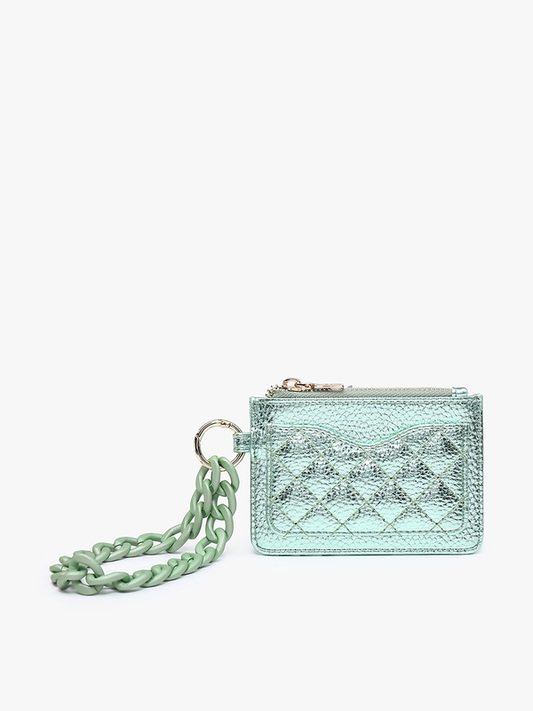 Rhodes Quilted Wallet w/ Chain Bangle